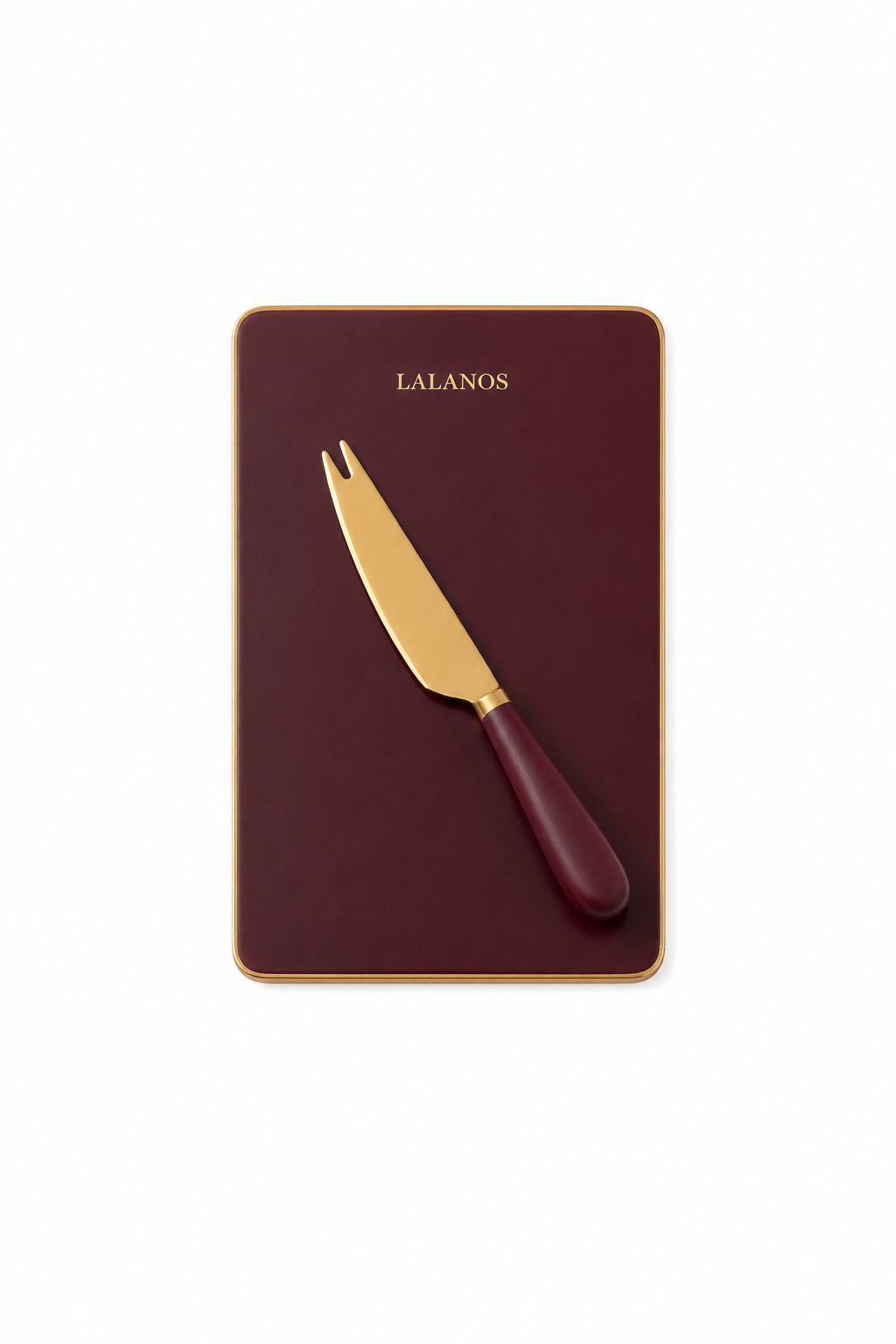 Plate and knife